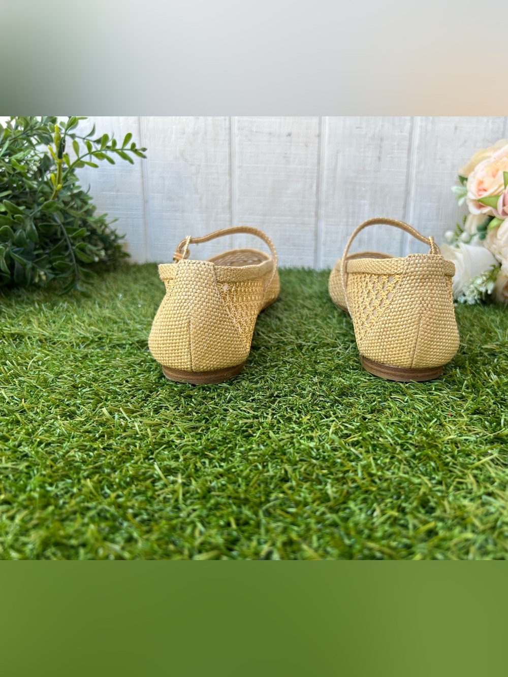 DOLCE VITA Reyes Woven Mary Jane Flats in Tan Light Natural woven raffia Sz 7 - Picture 7 of 16